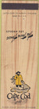Matchbook Cover - Cape Cod Grill Los Angeles CA Zebra