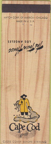 Matchbook Cover - Cape Cod Grill Los Angeles CA Zebra