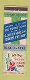 Matchbook Cover - Arvilla Grande Motor Courts London ON cactus