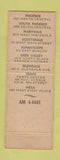 Matchbook Cover - Arizona Driving Schools Phoenix Scottsdale Tempe Mesa AZ