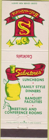Matchbook Cover - Salvatore's Restaurant Los Angeles CA