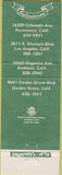 Matchbook Cover - Salvatore's Restaurant Los Angeles CA