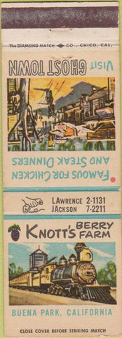 Matchbook Cover - Knott's Berry Farm Buena Park CA