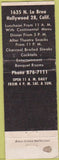 Matchbook Cover - Edna Earle's Restaurant Hollywood CA