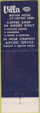 Matchbook Cover - Villa Hotel San Mateo CA