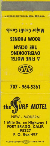 Matchbook Cover - Surf Motel Fort Bragg CA