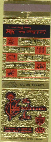 Matchbook Cover - Coachman's Inn Little Rock AR