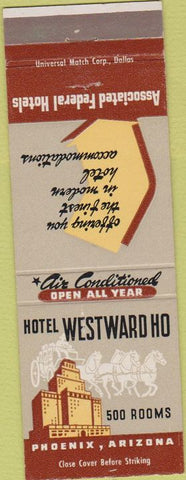 Matchbook Cover - Hotel Westward Ho Phoenix AZ