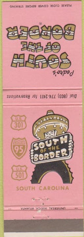 Matchbook Cover - South of the Border Dillon SC