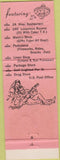 Matchbook Cover - South of the Border Dillon SC