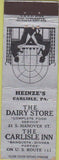 Matchbook Cover - Dairy Store Carlisle Inn PA