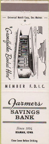 Matchbook Cover - Farmer's Savings Bank Beaman IA