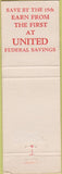 Matchbook Cover - United Federal Savings Des Moines IA
