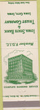 Matchbook Cover - Iowa State Bank Iowa City IA