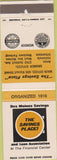 Matchbook Cover - Des Moines Savings Loan IA