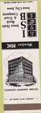 Matchbook Cover - Iowa State Bank Iowa City IA