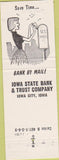 Matchbook Cover - Iowa State Bank Iowa City IA