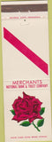 Matchbook Cover - Merchants Bank Trust Indianapolis IN