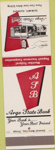 Matchbook Cover - Argo State Bank Summit IL