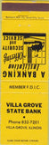 Matchbook Cover - Villa Grove State Bank IL
