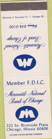 Matchbook Cover - Mercantile Bank of Chicago IL