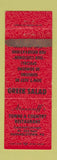 Matchbook Cover - Atanasoff's Towne and Country Restaurant Hummelstown PA WORN