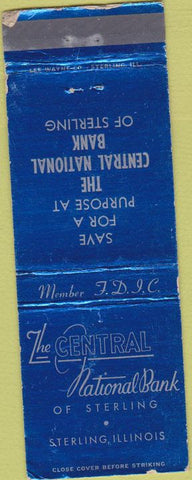 Matchbook Cover - Central National Bank Sterling IL