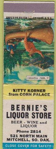 Matchbook Cover - Bernie's Liquor Store Mitchell SD