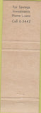 Matchbook Cover - City National Savings Loan Jefferson City MO