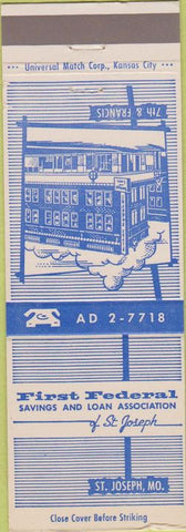 Matchbook Cover - First Federal Savings Loan St Joseph MO