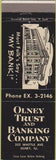 Matchbook Cover - Olney Trust Banking Co Olney IL