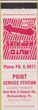 Matchbook Cover - Point Service Atlantic oil gas Mechanicsburg PA