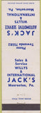 Matchbook Cover - Willy's International Trucks Monroeton PA