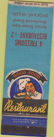 Matchbook Cover - 4 Freedom's Restaurant Spokane WA