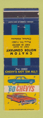 Matchbook Cover - 1960 Chevrolet Chatom AL