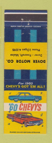 Matchbook Cover - 1960 Chevrolet Dover Foxcroft ME