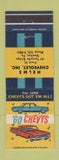 Matchbook Cover - 1960 Chevrolet Helms Steelton PA