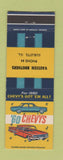 Matchbook Cover - 1960 Chevrolet Vaessen Sublette IL low phone #
