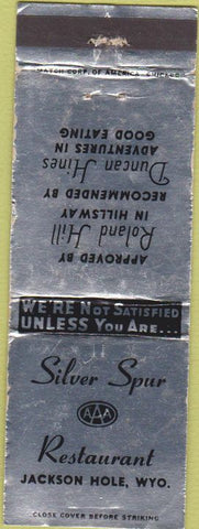 Matchbook Cover - Silver Spur Restaurant Jackson Hole WY