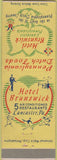 Matchbook Cover - Hotel Brunswick Lancaster Pa