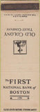 Matchbook Cover - Old Colony Trust Co Boston MA