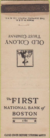 Matchbook Cover - Old Colony Trust Co Boston MA