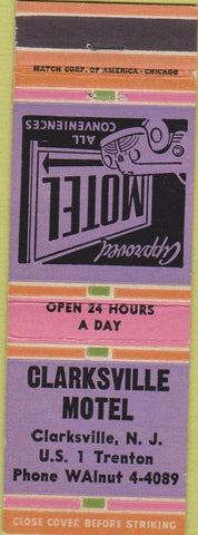 Matchbook Cover - Clarksville Motel NJ