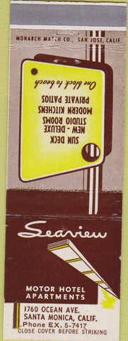 Matchbook Cover - Searview Motor Hotel Santa Monica CA