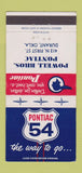 Matchbook Cover - 1954 Pontiac Powell Bros Durant OK 30 Strike