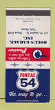 Matchbook Cover - 1954 Pontiac Doll's Garage York PA 30 Strike