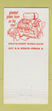 Matchbook Cover - 1956 Pontiac Mack St Johns MI 30 Strike