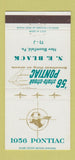 Matchbook Cover - 1956 Pontiac NE Black New Bloomfield PA 30 Strike