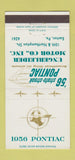 Matchbook Cover - 1956 Pontiac Ungerleider Easton PA 30 Strike