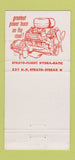 Matchbook Cover - 1956 Pontiac Strausbaugh Glen Rock PA 30 Strike